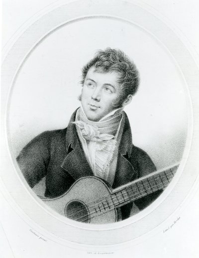 Fernando Sor (1778-1839) by Gottfried or Godefroy Engelmann
